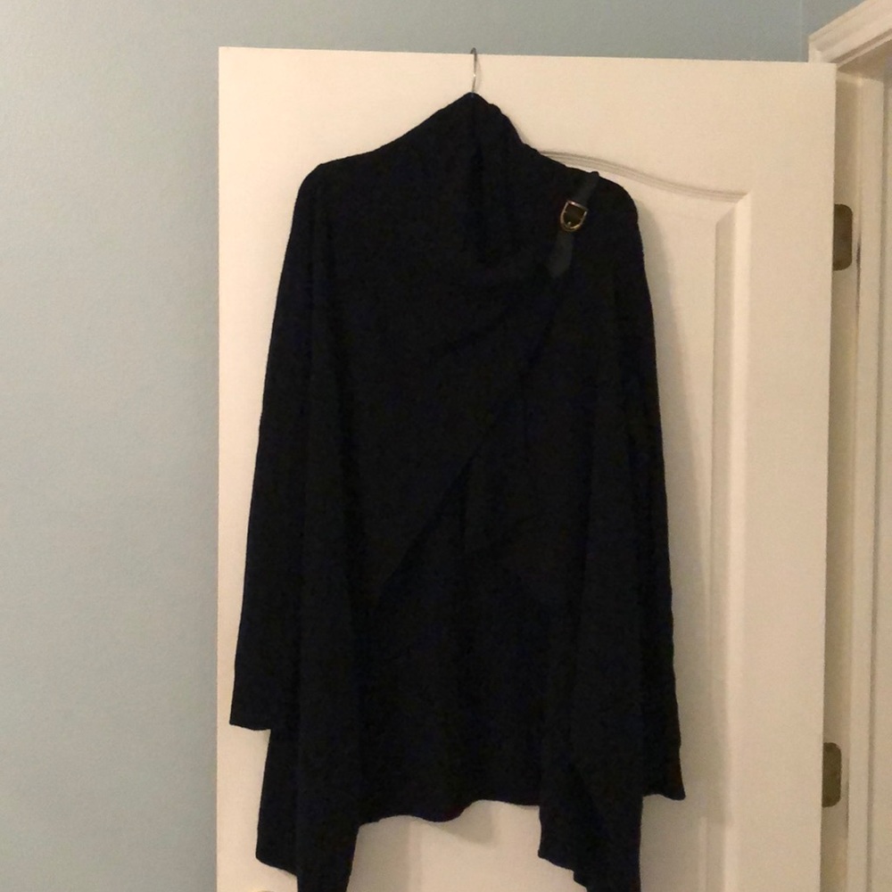 Polo Ralph Lauren black sweater leather side strap